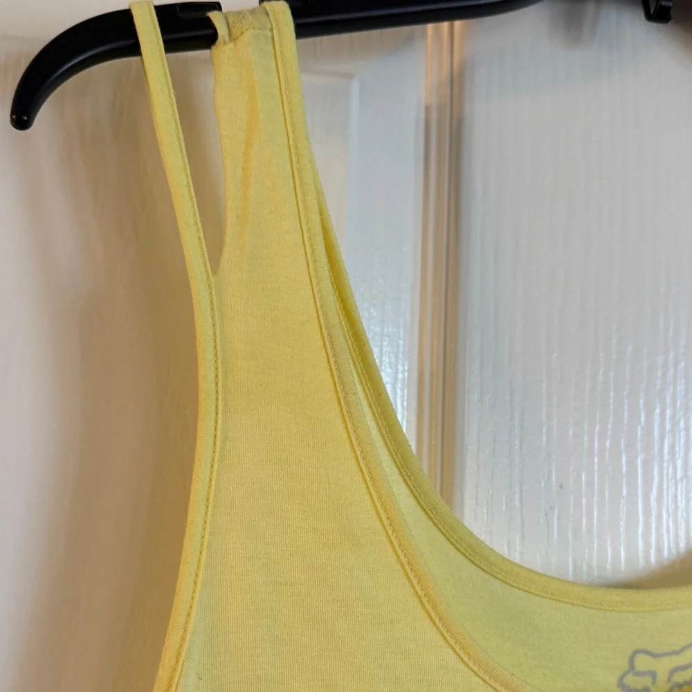 Fox Yellow Graphic Scoop Neck Tank Top - Picture 3 of 7